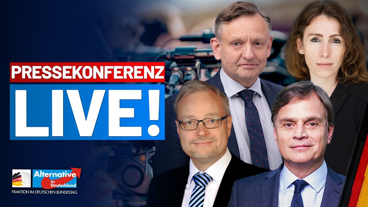 JETZT LIVE: Pressekonferenz der AfD-Fraktion – diese Woche im Bundestag