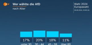 Den Sieg bei der Europawahl am 9. Juni verdanken CDU/CSU vor allem den Älteren. Bei den ab 60-Jährigen holt die Union 39 Prozent, die AfD dagegen nur elf Prozent.