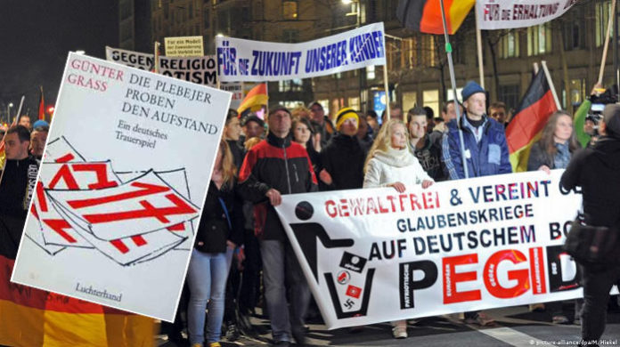 Wer „Die Plebejer proben den Aufstand“ von Günter Grass heute liest, zieht eher Parallelen zur Pegida-Bewegung von 2014/15 als zum Aufstand des 17. Juni 1953.