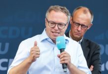 Verlogener geht’s nicht mehr: Thüringens CDU-Spitzenkandidat Mario Voigt nennt die Union „die größte Friedenspartei in Europa“, was an Schamlosigkeit kaum zu übertreffen sein dürfte.