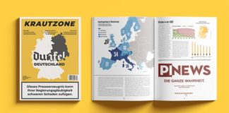 Die neue Ausgabe der Krautzone #40 mit dem Schwerpunktthema "Dunkeldeutschland" (inklusive PI-NEWS-Werbung) ist jetzt erhältlich.