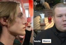 Bildersprache des ZDF bei der Berichterstattung zur Österreichwahl: Links ein gut aussehender junger Mann bei der SPÖ-Wahlparty, rechts Marco, Anhänger der FPÖ, mit kurz geschorenem Haar.