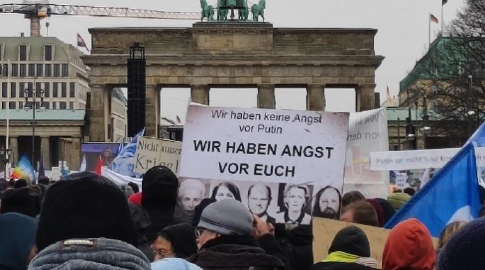 Friedensdemo am 25. Februar 2023 in Berlin.