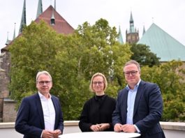 Brüchiges Bündnis: Georg Maier (SPD), Katja Wolf (BSW) und Mario Voigt (CDU).