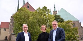 Brüchiges Bündnis: Georg Maier (SPD), Katja Wolf (BSW) und Mario Voigt (CDU).