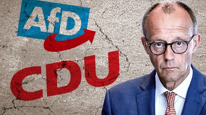 Wenn die Deutschen unbelehrbar weiter AfD wählen, suggeriert Friedrich Merz, dann darf sich auch niemand beklagen, wenn seine Partei mit den Grünen oder der SPD oder beiden ins Regierungsbett gehen müssen.