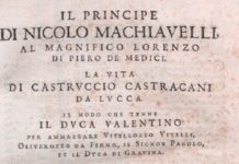 Ausschnitt der Titelseite einer "Il Principe"-Ausgabe von Niccolò Machiavelli aus dem Jahre 1550.