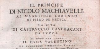 Ausschnitt der Titelseite einer "Il Principe"-Ausgabe von Niccolò Machiavelli aus dem Jahre 1550.