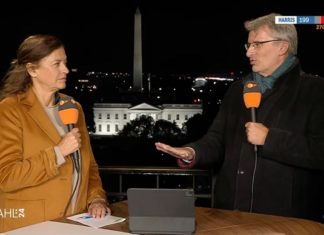 Lange Gesichter bei ZDF-Moderatoren Antje Pieper und Elmar Theveßen nach dem historischen Trump-Triumph.