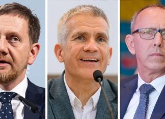 Warum ignoriert AfD-Kandidat Jörg Urban (r.) das Angebot des fraktionslosen Abgeordneten Michael Berger (Bildmitte), CDU-Amtsinhaber Michael Kretschmer zu stürzen?