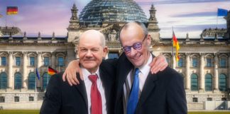 Von wegen harter Wahlkampf um politische Inhalte: Scholz und Merz haben eine „Vereinbarung zu einem fairen Bundestagswahlkampf“ beschlossen (Fotomontage: The Pioneer).