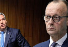 Nichts aus dem ÖVP-Desaster gelernt: Friedrich Merz scheint auf den Spuren des zurückgetretenen Wahlverlierers Karl Nehammer (l.) zu wandeln.