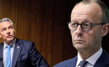 Nichts aus dem ÖVP-Desaster gelernt: Friedrich Merz scheint auf den Spuren des zurückgetretenen Wahlverlierers Karl Nehammer (l.) zu wandeln.