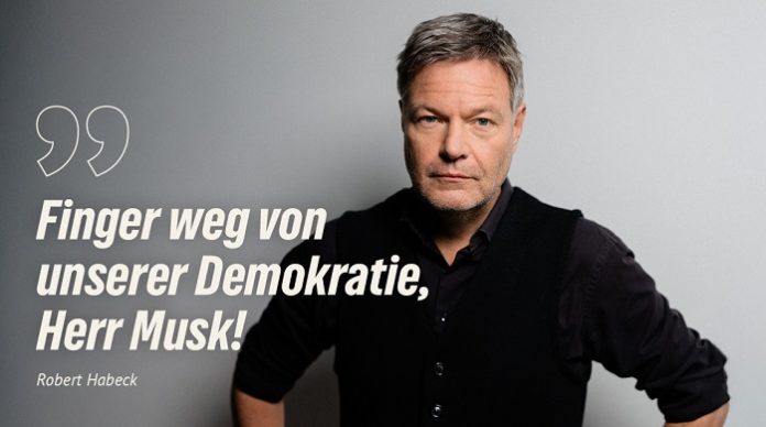 So wirbt Robert Habeck auf actionnetwork.org für seine Petition.