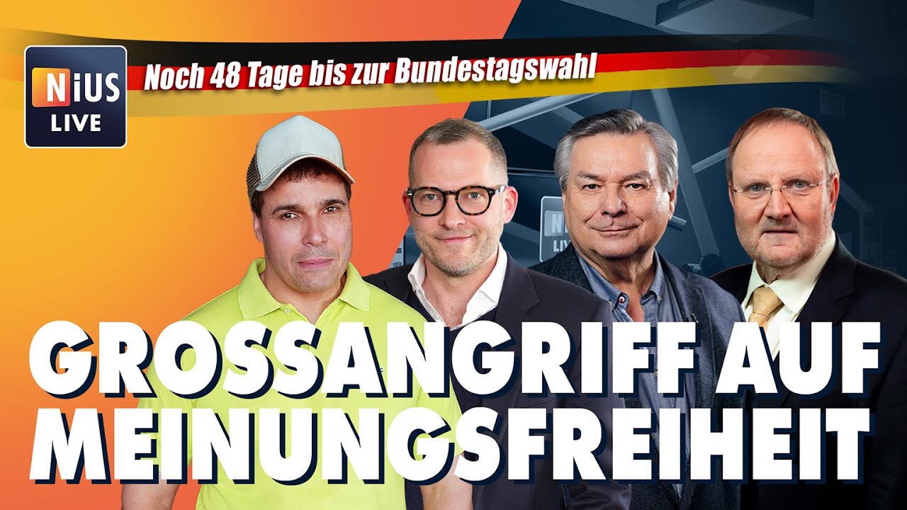 NiUS-LIVE von 7 bis 9 Uhr: Großangriff auf die Meinungsfreiheit