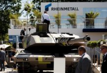 Rheinmetall 2022 auf der Waffenmesse Eurosatory in Paris.