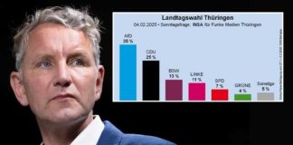 Immer mehr Thüringer vertrauen der AfD von Björn Höcke ihre Stimme an.