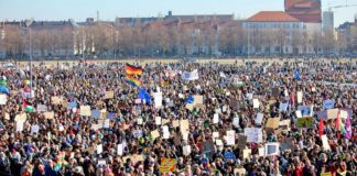 Staatsdemo gegen Rechts am 8. Februar auf der Theresienwiese in München.