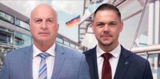 Ex-Oberst Rüdiger Lucassen (l.) und der ehemalige Oberfeldwebel Hannes Gnauck plädieren nicht nur für einen „eigenen nuklearen Schutzschirm“ Deutschlands, sondern auch für „eigene Atomwaffen und Wehrpflicht – auch für Frauen“.