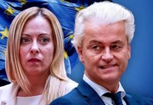 Haben keine Lust mehr auf eine Eskalation in der Ukraine - Giorgia Meloni und Geert Wilders.