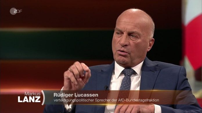 Bei Lanz warf Rüdiger Lucassen im April 2023 seinen AfD-Parteikollegen Steffen Kotré und Eugen Schmidt nach einem Auftritt im russischen Fernsehen 