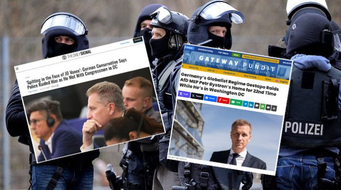 Mehrere US-Medien berichten scharf über die skandalöse 22.(!) Hausdurchsuchung beim AfD-Europaabgeordneten Petr Bystron.