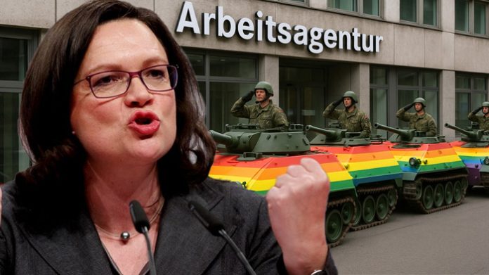 Jetzt wirds eng für Wladimir Wladimirowitsch - die deutsche Arbeitsagentur von Andrea Nahles macht mobil für den Ernstfall!