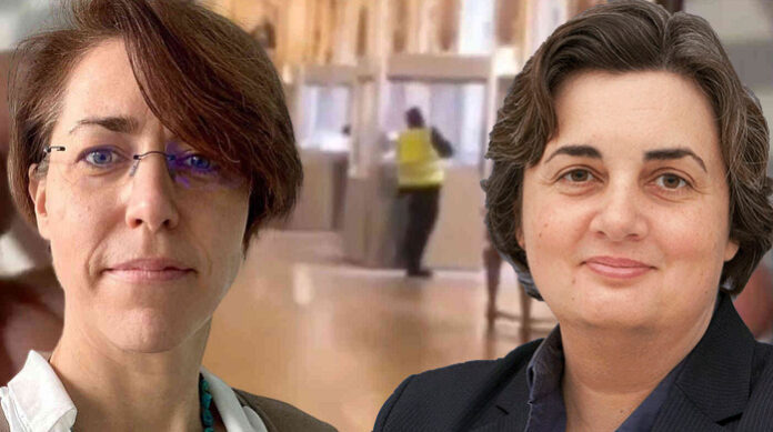 Louvre-Sicherheitsdirektorin Dominique Buffin (l.) wurde 2024 von der Louvre-Direktorin Laurence de Cars (r.) ernannt und begründete sie mit der „notwendigen Feminisierung“ der Sicherheitsberufe.