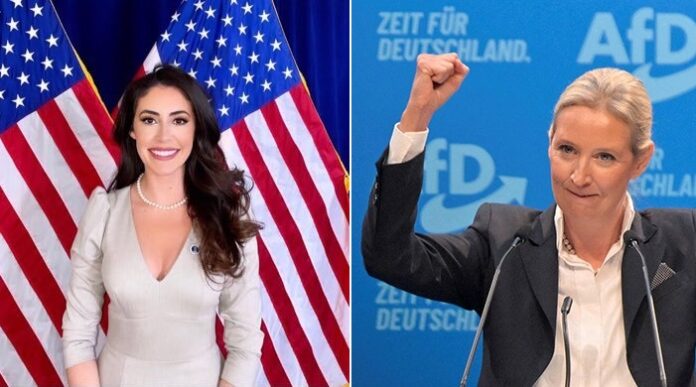 Die Trump-Vertraute und frühere Maxim-Cover-Star Anna Paulina Luna (l.) hat die AfD-Parteichefin Alice Weidel in die Vereinigten Staaten eingeladen. „Bitte ziehen Sie in Erwägung, mit einer Delegation Ihrer AfD-Mitglieder nach Washington D. C. zu kommen“, schrieb sie auf X.