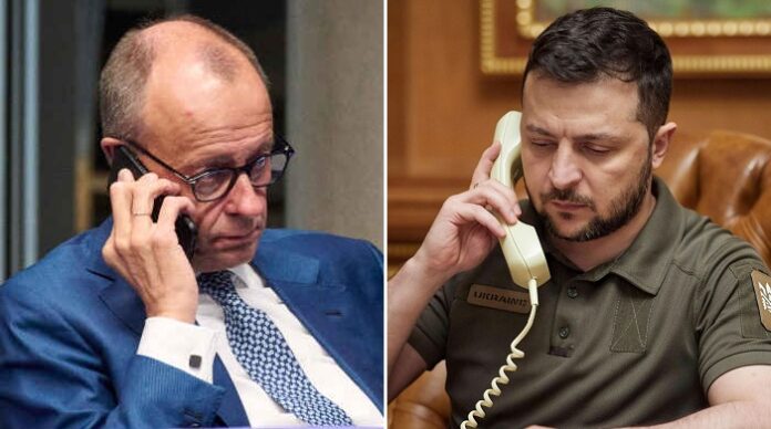 Kanzler Merz hat den ukrainischen Präsidenten Wolodymyr Selenskyj in einem Telefonat gebeten, die Ausreise junger Männer nach Deutschland zu verhindern, die an der Front verheizt oder zu lebenslangen Krüppeln gemacht werden sollen.