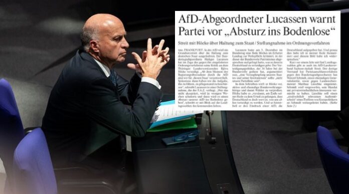 Wenn ein AfD-Politiker wie Rüdiger Lucassen auf der FAZ-Titelseite seine Partei vor dem „Absturz ins Bodenlose“ warnt, dann sollte das über die kommenden Feiertage nicht dem gnädigen Vergessen anheimfallen.