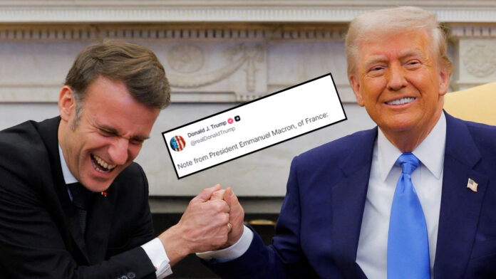 Der französische Präsident Emmanuel Macron hat ein Treffen im G7-Format mit einer Beteiligung Russlands und Dänemarks vorgeschlagen. Das geht aus privaten Textnachrichten zwischen Macron und Trump hervor, die der US-Präsident auf der Plattform Truth Social teilte.
