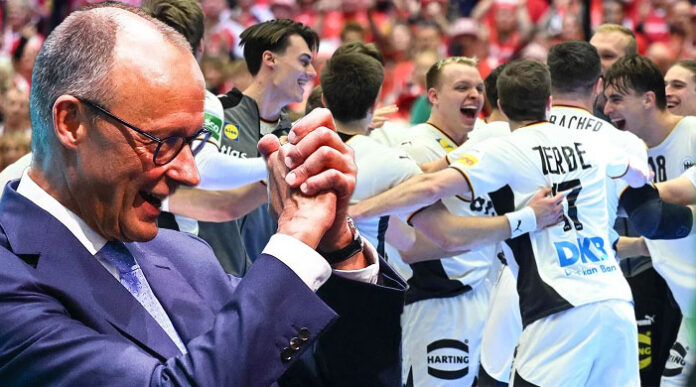Den möglichen Sieg der deutschen Handball-Nationalmannschaft im EM-Finale in Herning will sich Friedrich Merz nicht entgehen lassen: 
