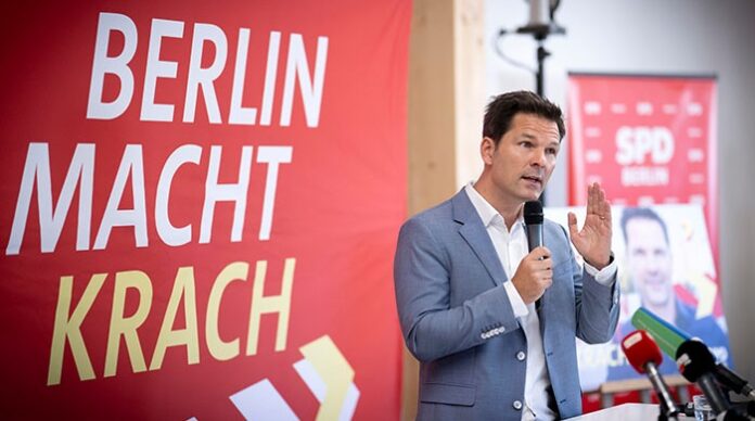 Macht seinem Namen alle Ehre: Der SPD-Spitzenkandidat zur Abgeordnetenhauswahl, Steffen Krach, fordert mehr Geld für Berlin vom Bund als 