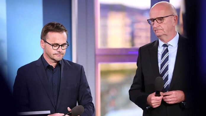 Zuversicht sieht anders aus: Jan Redmann (CDU, l.) und Dietmar Woidke (SPD).