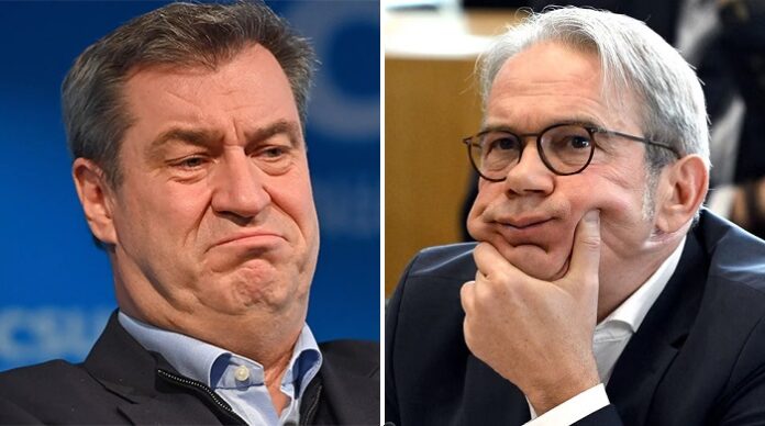 Alarmrhetoriker: Während Markus Söder nach einem möglichen AfD-Wahlsieg in Sachsen-Anhalt vor einem „Weimarer Weg“ warnte, sprach Thüringens Innenminister Georg Maier (SPD) von einem bevorstehenden „Staatsstreich“.