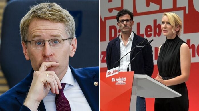 Haßliebe im linken Lager: Daniel Günther, Luigi Pantisano und Ines Schwerdtner (v.l.n.r.).