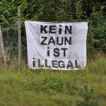 Protest-Plakat an der B 22 kurz vor Bayreuth.